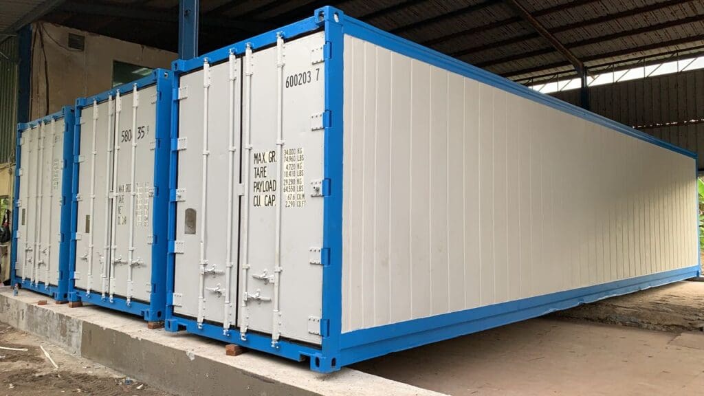 3 Units of 40 ft Reefer Containers side view