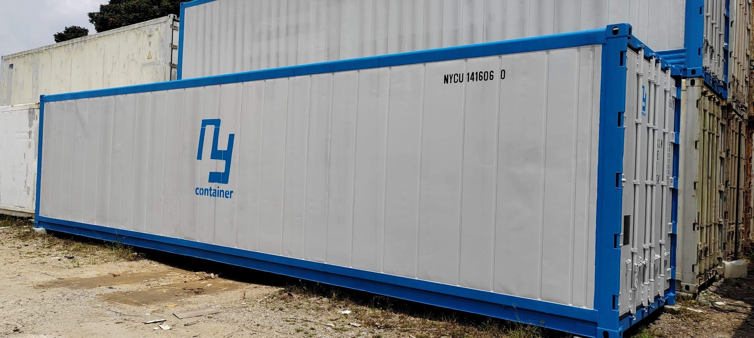 40 ft Reefer Containers side view with NY Container Logo